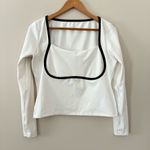 Gilly Hicks Hollister Active Recharge Under Bust Long-Sleeve Top White Black XXL Photo 1