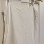 ZARA W&B Collection Tank Top Large White Fitted Cami Classic Basic Scoop Neck Photo 0