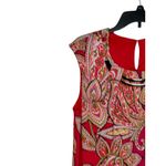 Sandra Darren Womens Dress Bodycon Gold Neck Plate Cap Sleeve Paisley Orange 14 Photo 2