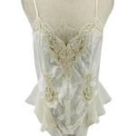 Victoria's Secret Vintage Victoria Secret Satin Beaded Teddy Hi Cut Photo 0