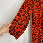 NWT Grace Atwood The Drop Red Animal Print Loose Fit Tiered Dress Size S Photo 3