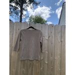 Karen Scott  petite medium Khaki‎ Beige Black Beads Pullover Sweater fairy top Photo 5