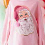Boutique Santa Sweatshirt Pink Size M Photo 0
