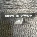 Cable & Gauge  grey front buckle cardigan sweater Photo 6