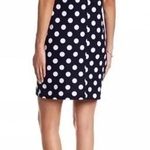 Eliza J Cold Shoulder Pinup Rockabilly Polka Dots Dress Navy Size 8 Medium M Photo 1