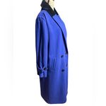 Vintage Portrait 100% Pure Wool Royal Blue Double Photo 5