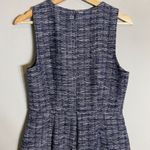 J.Crew Factory Tweed Fringe Sheath Dress Women's 2 Navy Sleeveless Career Preppy Blue Photo 10
