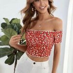 SheIn NEW! Adorable Knit Crop Top W Off Shoulder Short Sleeve Style Photo 3