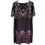 Sundance EUC  Vivienne Boho Eyelet Embroidered Shift Dress Black Size 10 Photo 7
