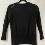 Banana Republic  Black Beaded Boxy Cardigan Sweater Dark Academia Small Photo 2
