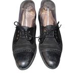 Salvatore Ferragamo  Women's Black Suede Oxford Dress Shoes Size 8 AAAA‎ Narrow Photo 0