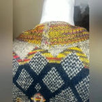 Vintage Y2K Passports Pier One Sweater Aztec Tribal Southwestern Orange Blue M Size M Photo 2