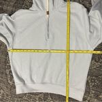 THEILMA Women’s Size M Bone Light Gray Cotton Funnel Neck Wide Arm Sweatshirt Size M Photo 6