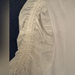 frame denim FRAME Pleated Elegant Women’s White Puff Sleeve Cotton Top Size XS Photo 7