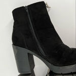 Primark Wide Fit Suede Bootie Size 6 chunky Y2k inspired zipper front disco Photo 7