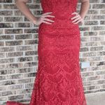 Camille La Vie Red Prom Dress Photo 4