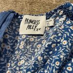 Princess Polly  Womens Sz 4 Small Dress Sting Mini Lined Blue Floral Zip Short Photo 2