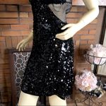 BCBGMAXAZRIA  BLACK SEQUIN & MESH EXPOSED BACK BODY CON COCKTAIL DRESS NWT (M) Photo 9