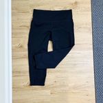 Athleta Womens Chaturanga Crop Yoga Pants Size M Black Nylon Stretch Photo 5