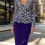 Ronni Nicole  Elegant Purple 2PC.evening gown with jacket in purple silver size 8 Photo 0