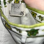 Alemais Green and Cream Floral Wallis Linen Tie Skirt Size 0 Photo 3