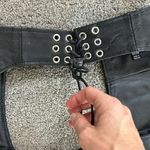 Genuine Leather Biker Chaps Black Leather Unisex Size XXS Like New Photo 7