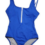 OceanGear Blue Front Zipper One Piece Swimsuit Size M Photo 0