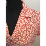 Vintage D.J. Summers Button front floral dress short sleeve Large L Pink Photo 5