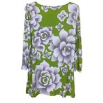 Bob Mackie Vintage  Wearable Art Green Floral Dress Size Xs Photo 1