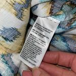 Chico's Womens Cabo Ikat 3/4 Sleeve No Iron Button Up Shirt Soleil Yellow 4 NWT Photo 5