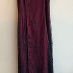 Vintage Y2K Red and Black Velvet Prom Dress Size 4 Photo 0
