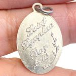 Saint St Dymphna Medal Necklace Patron Saint Of Stress And Anxiety Made In Italy Silver Photo 1