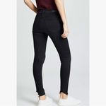 AG Adriano Goldschmied AG The Farrah High Rise Skinny Ankle Raw Hem Jeans in Black Size 28 Photo 1