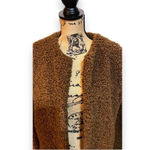 Max Studio Teddy Jacket Coat Women’s Size Medium Brown  Photo 7