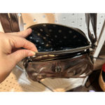 Elle  Bronze Metallic Crossbody Bag Purse Handbag‎ Small Designer Photo 4