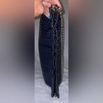 Lumured Vintage Mesh Navy Plastic Tile Clutch Optional Shoulder Chain Strap USA Blue Photo 5