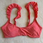Aerie NWT Ruffle Scoop Coral Bikini Top Photo 2