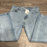 Adika Jeans Womens Size Large 30x27 Straight Leg Flame Graphic Faded Denim NWT Photo 1