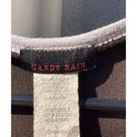 Vintage Candy Rain Women's Short Sleeve Shirt Polka Stars Button Size Large Brown Photo 6