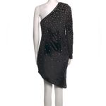RETROFETE REVOLVE LANA BLACK ONE SHOULDER CRYSTAL EMBELLISH ASYMMETRICAL DRESS Size M Photo 2