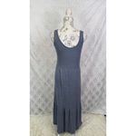 Daily‎ Ritual Cozy Knit Rib Heathered Blue Gray Tiered Tank Dress Size XS Photo 2