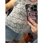 Nation Floral Ruffle Sleeve Crew Neck Shirt Size Large Photo 2