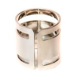 Sam Edelman NEW - Chic & Modern Silver Polished Wide Cuff Ring Adjustable Size 5-8 Photo 2