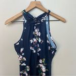 NEW Halter Neck Summer Sleeveless Casual Beach Dress Medium Navy Pink Floral Blue Photo 2