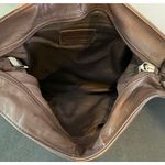 st. john's bay  Leather Purse Brown Soft Shoulder Bucket Tote Photo 6