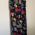 Vintage 90s Tropical Printed Beaded Fringe Maxi Dress Multiple Size XS Photo 5