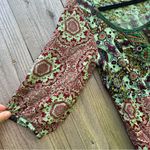 One World ‎ Women’s Petite Small Fairy Boho Printed 3/4 Sleeve Peasant Blouse Photo 3