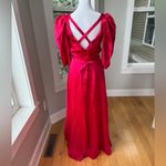 Vintage Dark Pink Satin Formal Prom Gown Dress Size Small or Medium Photo 2