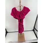 Trina Turk Out of Office Pink Floral Terry Off The Shoulder Dress Photo 5