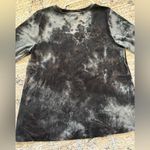 LOGO By Lori Goldstein LOGO‎ Lounge Lori Goldstein Brushed Tie-Dye V-Neck Long Sleeve Top Black Size M Photo 4